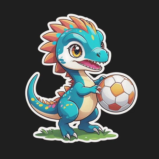 Dinosaur Soccer - Sticker - Heat Press Transfer