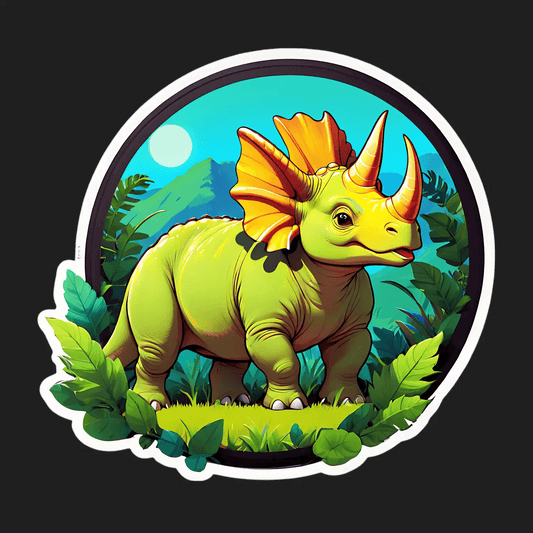 Dinosaur Sticker - UV Vibrant Triceratops - Heat Press Transfer