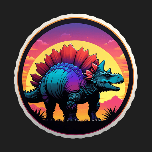 Dinosaur Sunrise - Vibrant Sticker - Heat Press Transfer