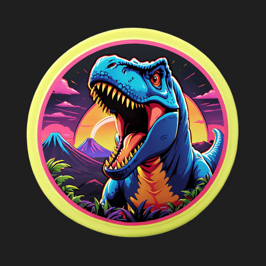 Dinosaur Sunset Scene - UV Sticker - Heat Press Transfer