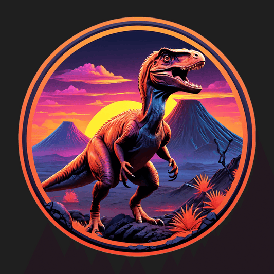 Dinosaur Sunset - Sticker - Heat Press Transfer