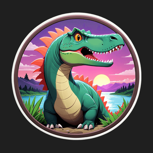 Dinosaur Sunset - Sticker - Heat Press Transfer