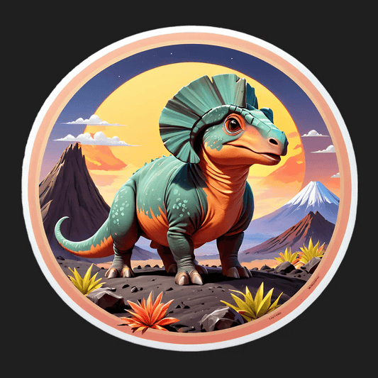 Dinosaur Sunset - Sticker - Heat Press Transfer