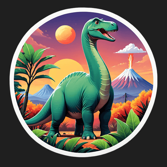 Dinosaur Sunset - Sticker - Heat Press Transfer