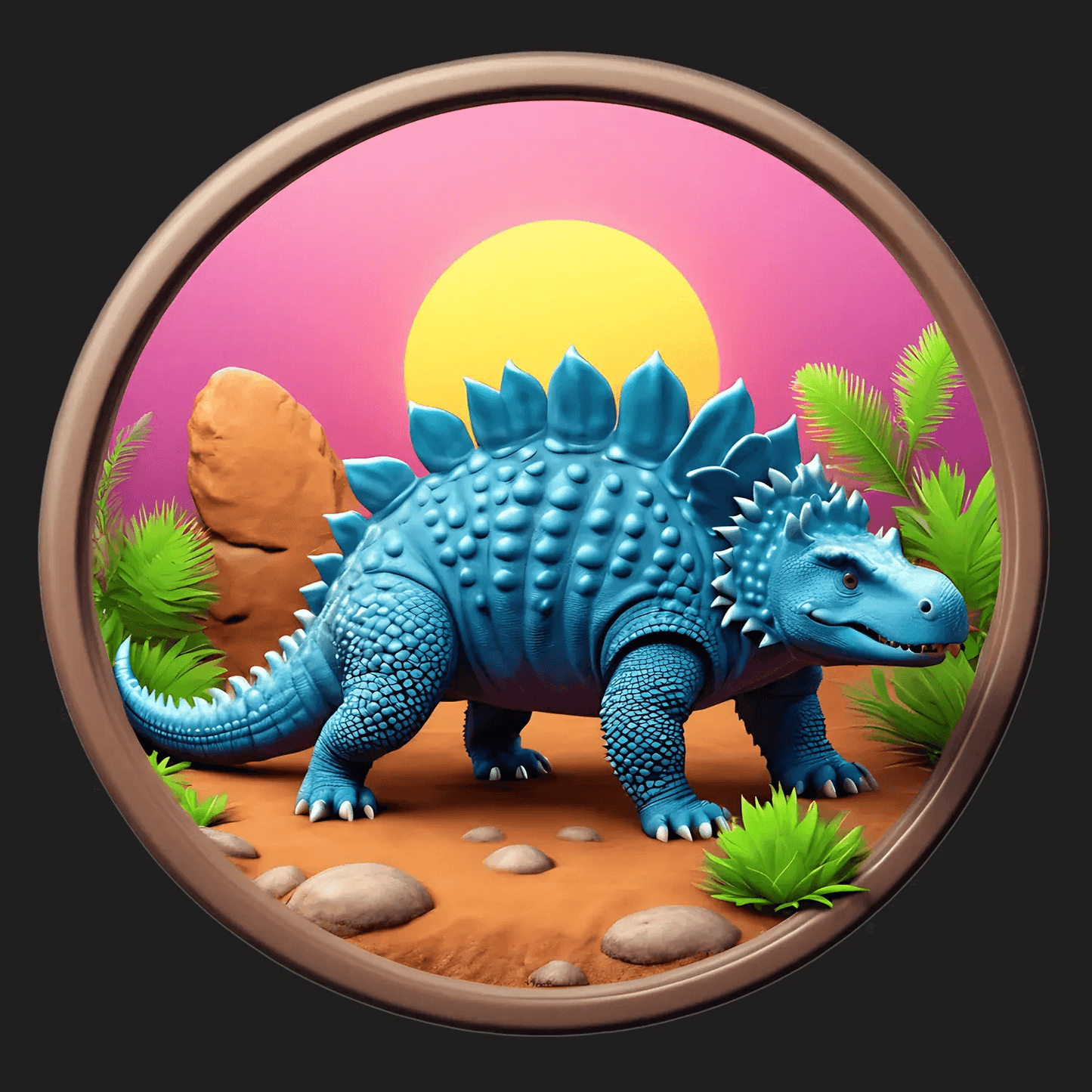 Dinosaur Sunset - UV Sticker - Heat Press Transfer