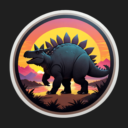 Dinosaur Sunset - UV Sticker - Heat Press Transfer