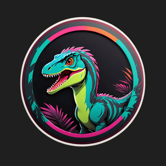 Dinosaur UV DTF Sticker - Vibrant Graphics - Heat Press Transfer