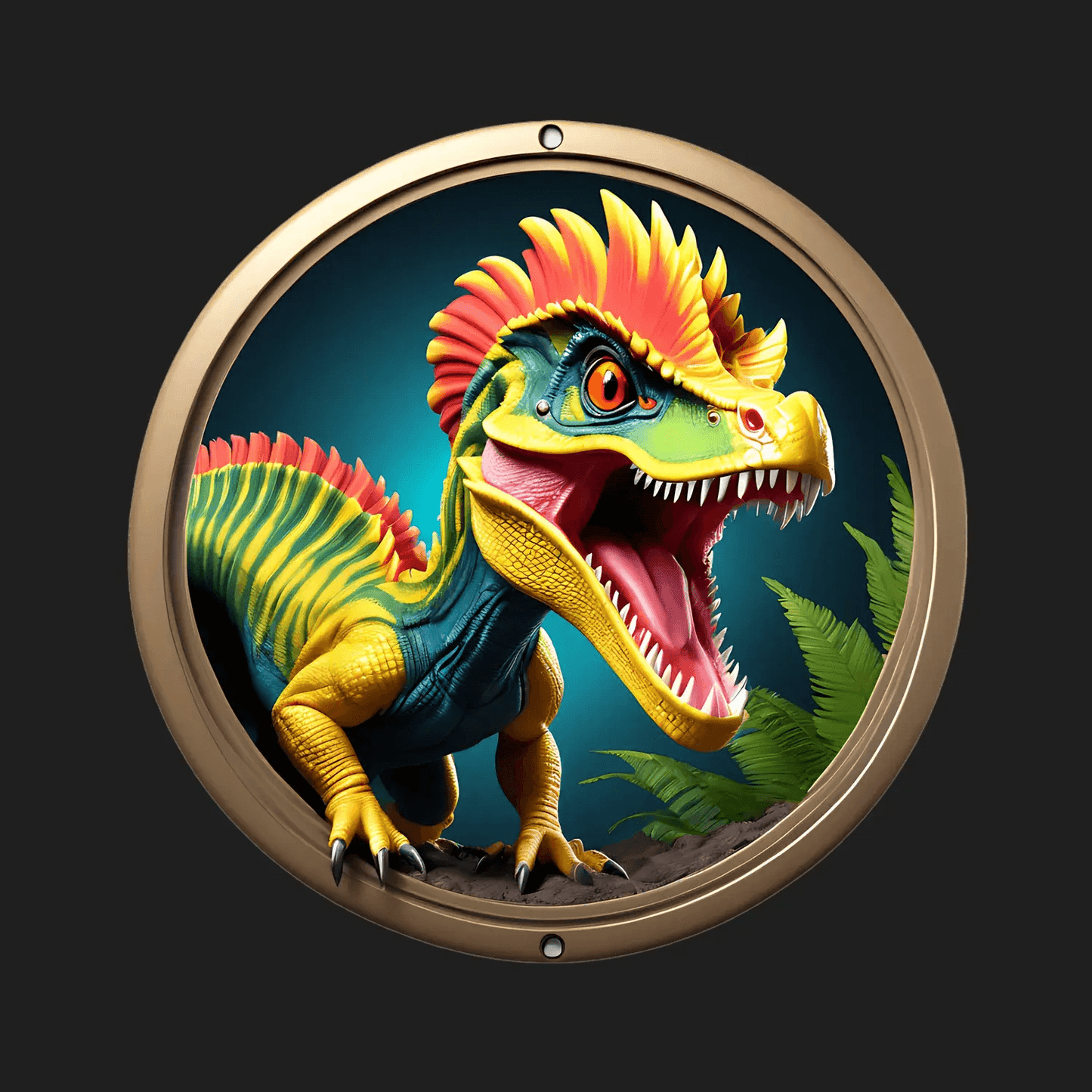 Dinosaur UV Sticker - Colorful Jurassic Theme - Heat Press Transfer
