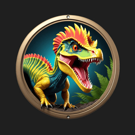 Dinosaur UV Sticker - Colorful Jurassic Theme - Heat Press Transfer