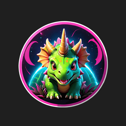 Dinosaur Unicorn Glow - Sticker - Heat Press Transfer