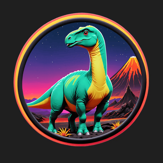 Dinosaur Volcano Sticker - UV DTF - Heat Press Transfer