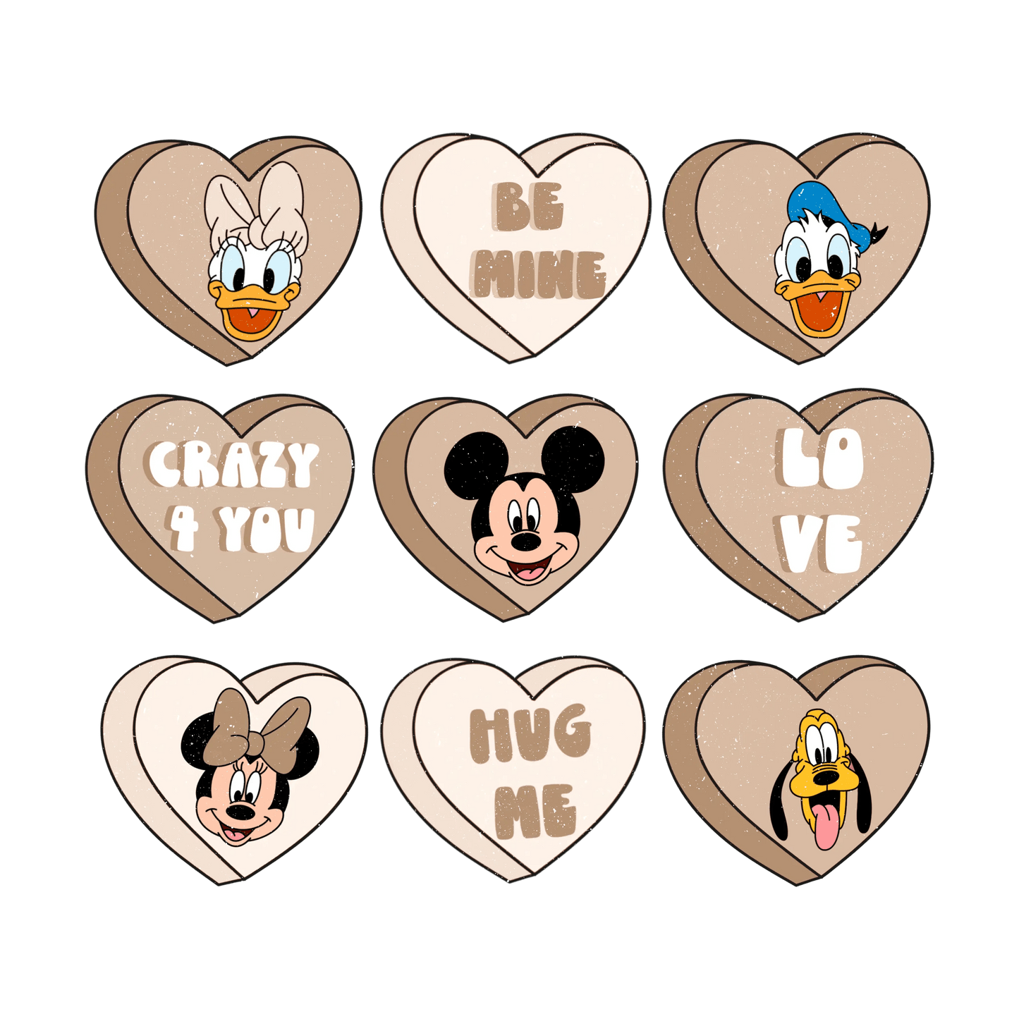 Disney Be Mine Valentine's Day Design - DTF Ready To Press - Heat Press Transfer