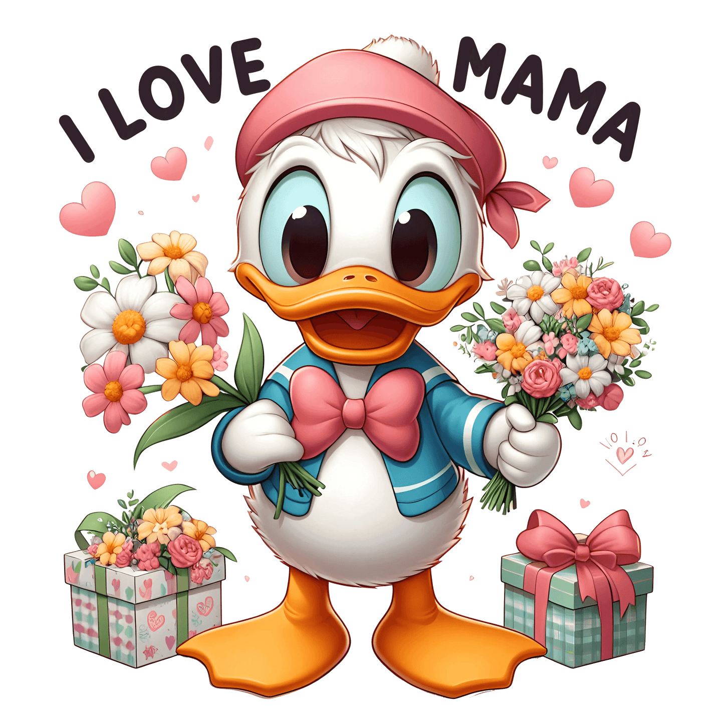 Disney Daisy Duck Mother's Day Design - DTF Ready To Press - Heat Press Transfer