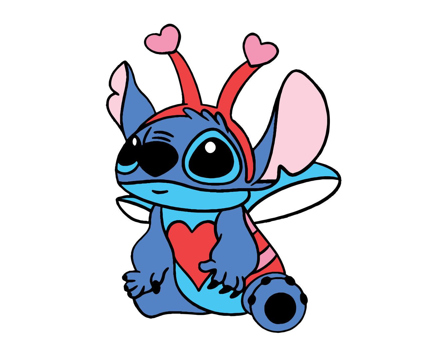 Disney Lilo And Stitch Valentine's Day Design - DTF Ready To Press - Heat Press Transfer