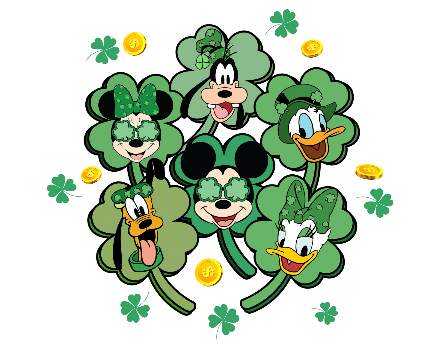 Disney Mickey Mouse Saint Patrick's Day Design - DTF Ready To Press - Heat Press Transfer