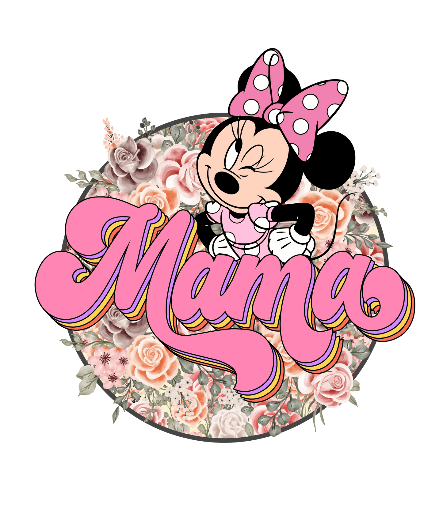 Disney Minnie Mama Design - DTF Ready To Press - Heat Press Transfer