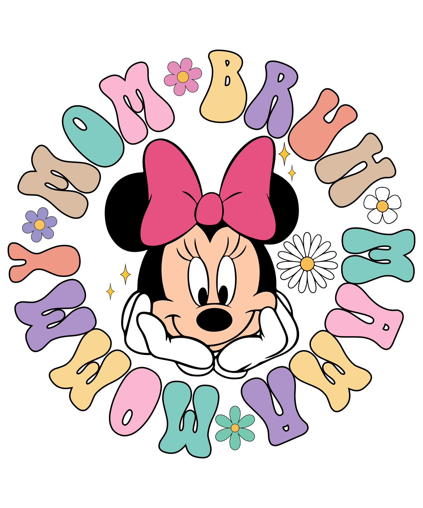 Disney Minnie Mother's Day Design - DTF Ready To Press - Heat Press Transfer