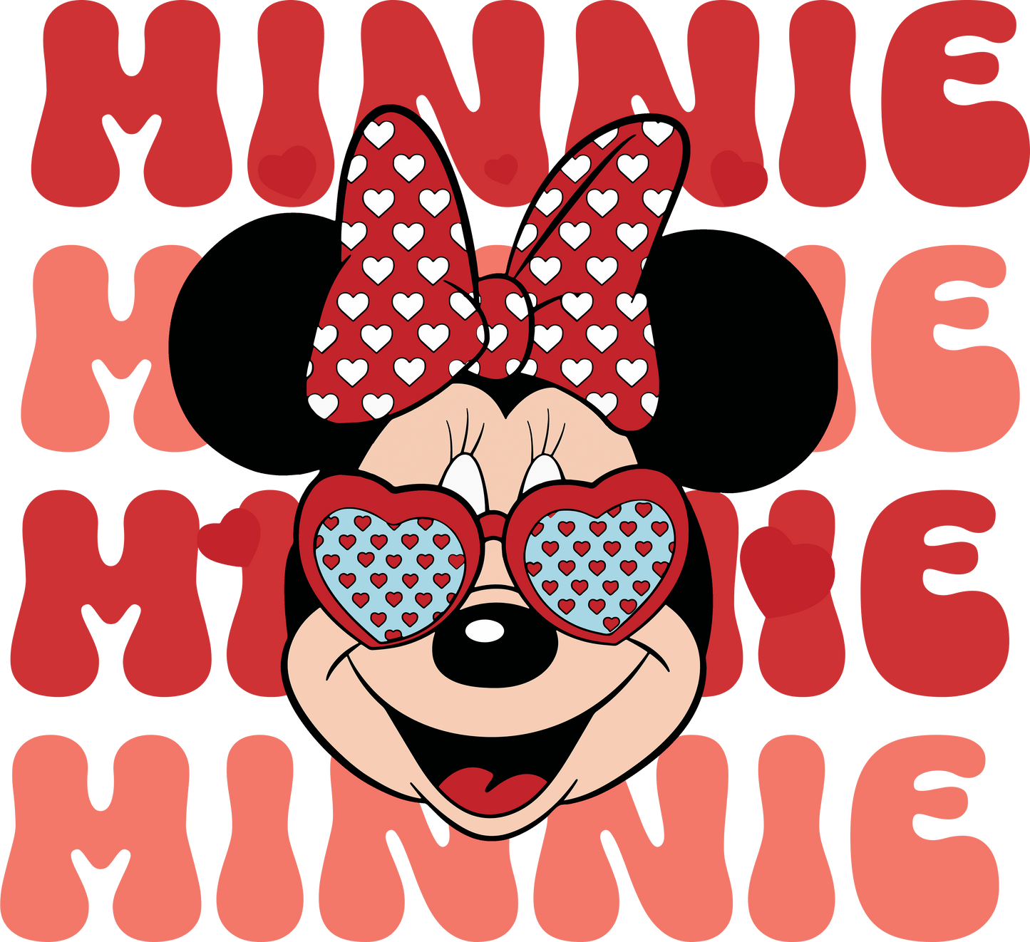 Disney Minnie Mouse Valentine's Day Design - DTF Ready To Press - Heat Press Transfer
