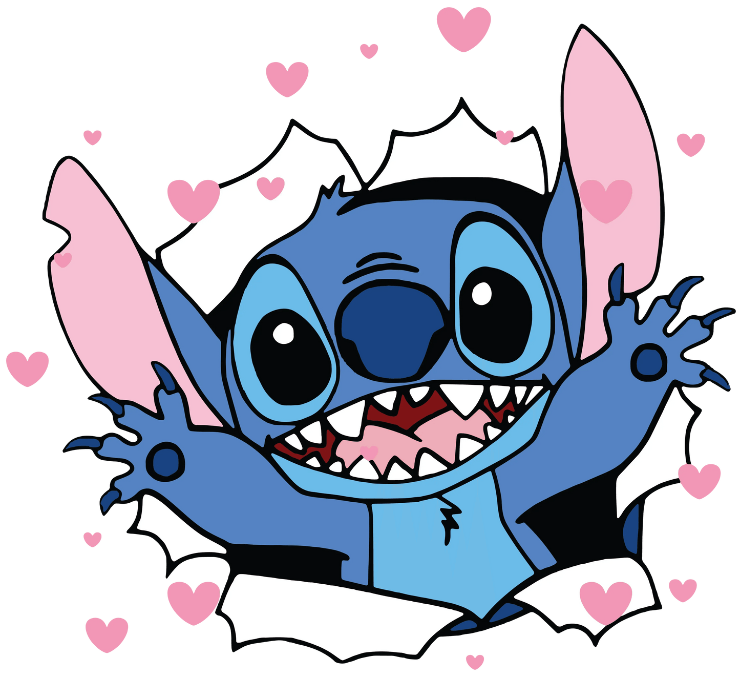 Disney Stitch Valentine's Day Lover Design - DTF Ready To Press - Heat Press Transfer