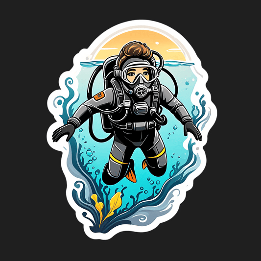 Diver Adventure - UV Sticker - Heat Press Transfer