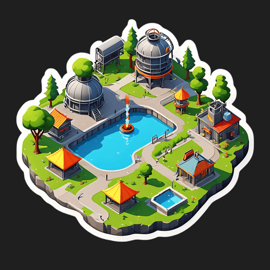 Dome Observatory - Sticker - Heat Press Transfer