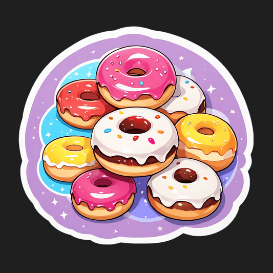 Donut Delight - Colorful Sticker - Heat Press Transfer