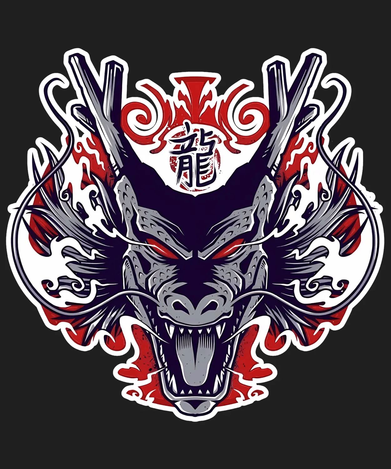 Dragon Fury - DTF Ready to Press (black_bg)