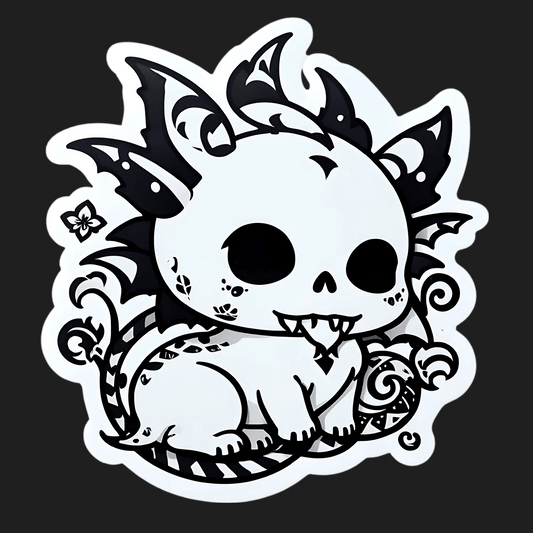 Dragon Skull - Sticker - Heat Press Transfer