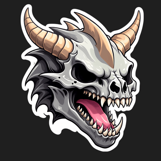 Dragon Skull Decal - Sticker - Heat Press Transfer