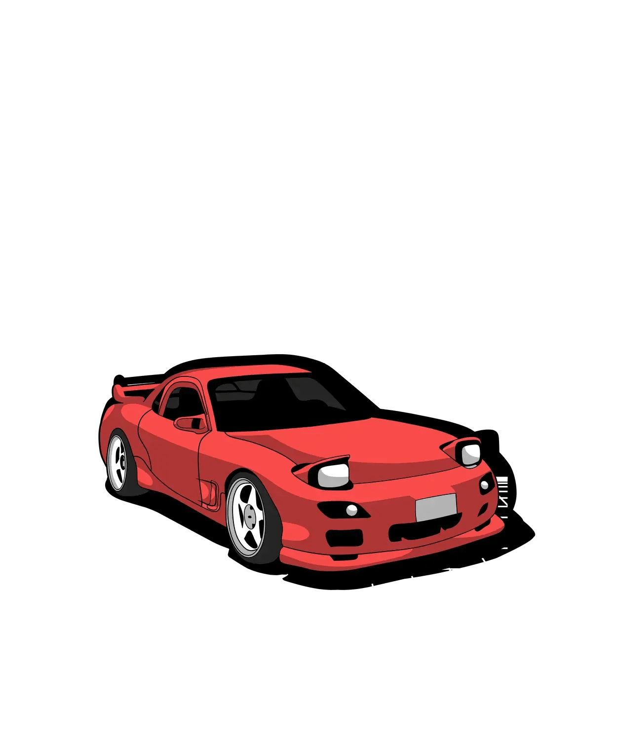 Drift Car Red - DTF Ready to Press (original)
