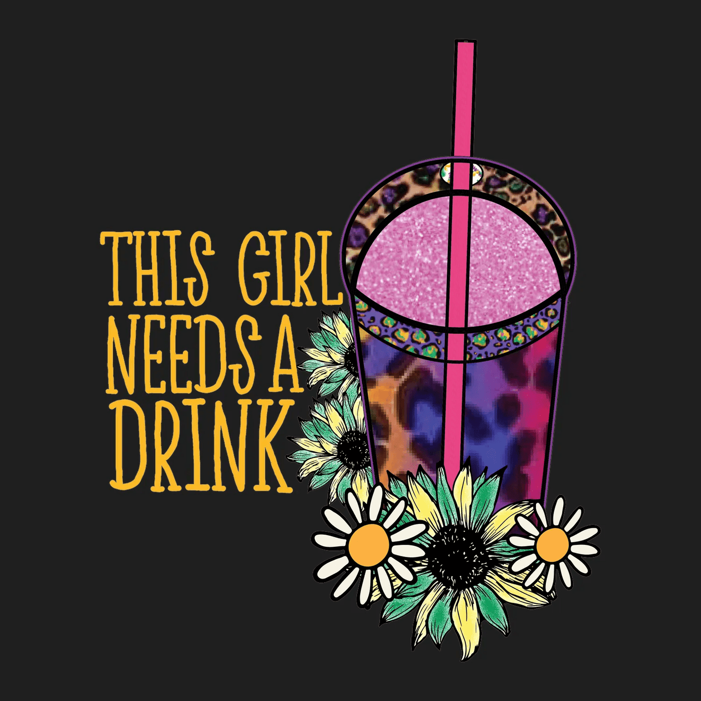 Drink Theme - DTF Ready to Press - Heat Press Transfer