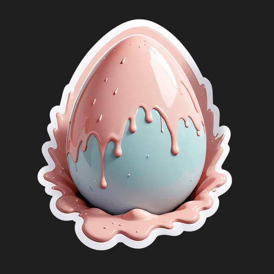 Dripping Egg - Sticker Design - Heat Press Transfer