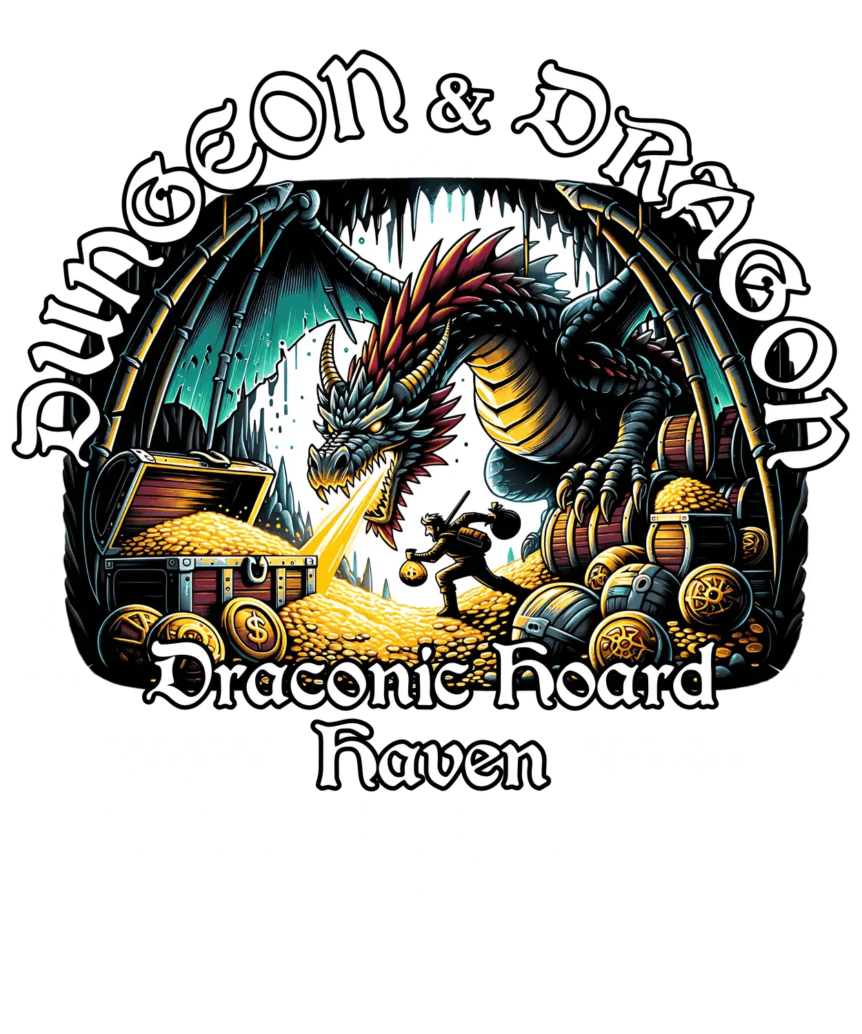 Dungeon & Dragon Hoard - DTF Ready to Press (original)