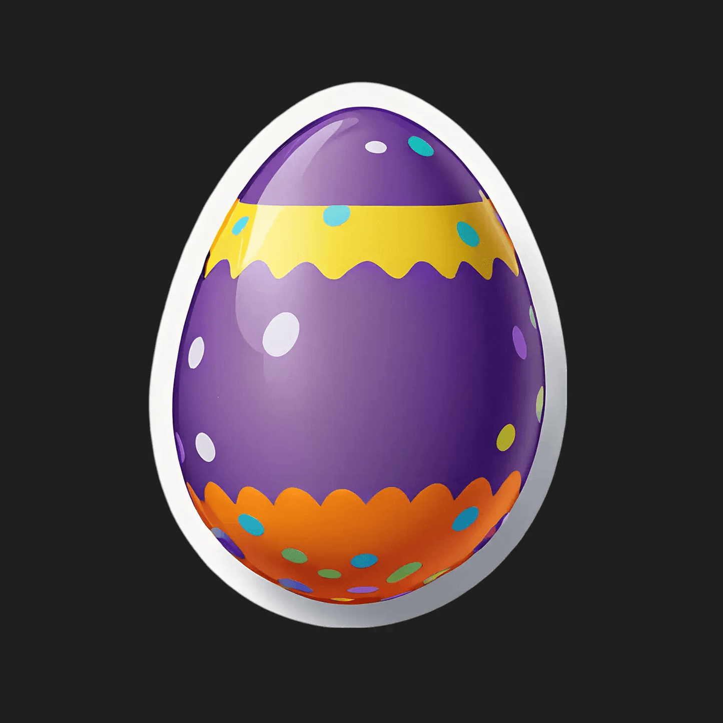 Easter Egg - Colorful Sticker - Heat Press Transfer