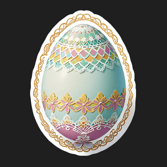 Easter Egg Sticker - Decorative Egg Design - Heat Press Transfer
