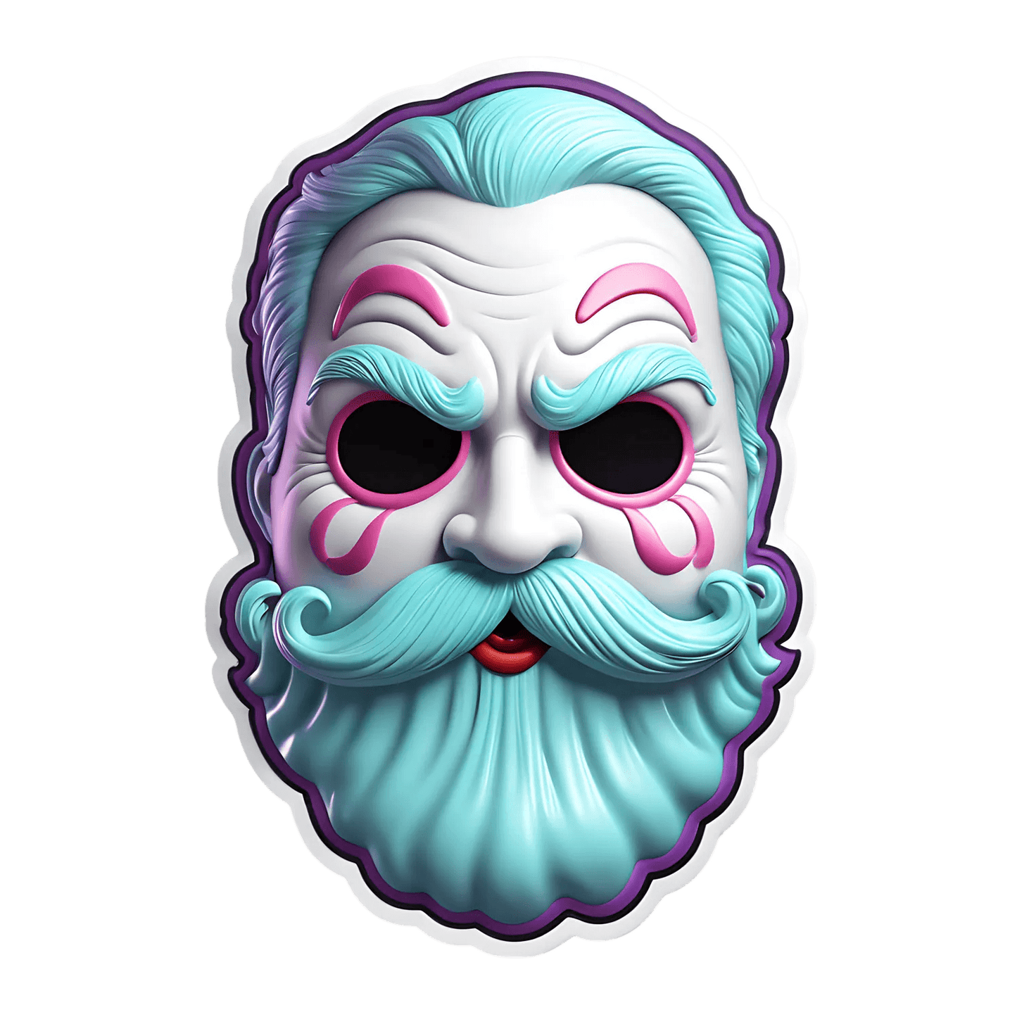 Eccentric Beard - UV DTF Sticker - Heat Press Transfer