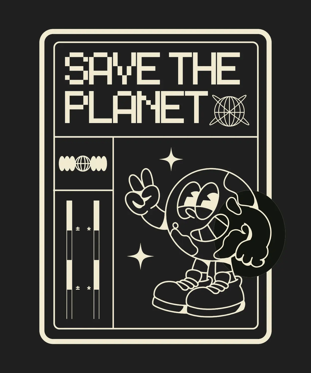 Eco Awareness - DTF Ready to Press (black_bg)