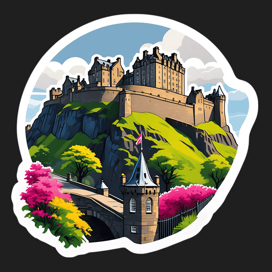 Edinburgh Castle View - Sticker - Heat Press Transfer