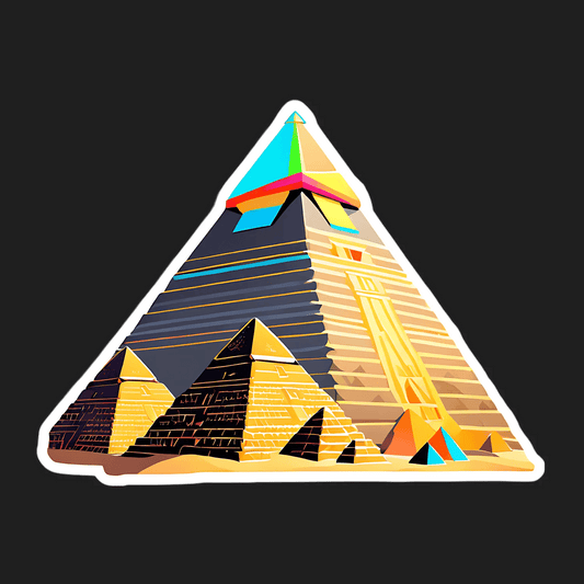 Egyptian Pyramids Sticker - Vibrant Design - Heat Press Transfer