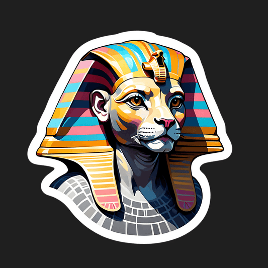 Egyptian Sphinx Colorful Sticker - Heat Press Transfer