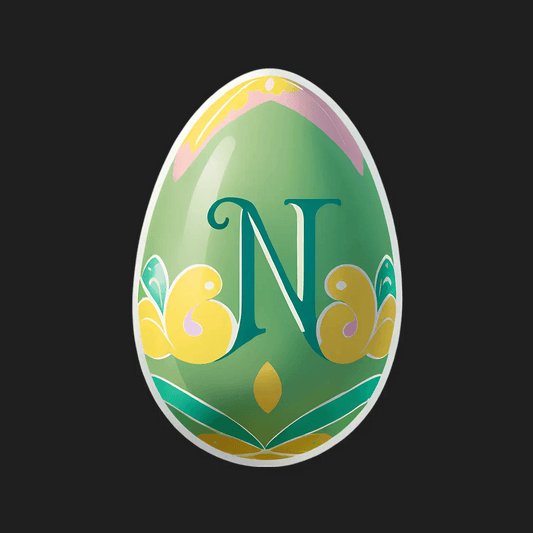 Elegant Monogram N - Sticker - Heat Press Transfer