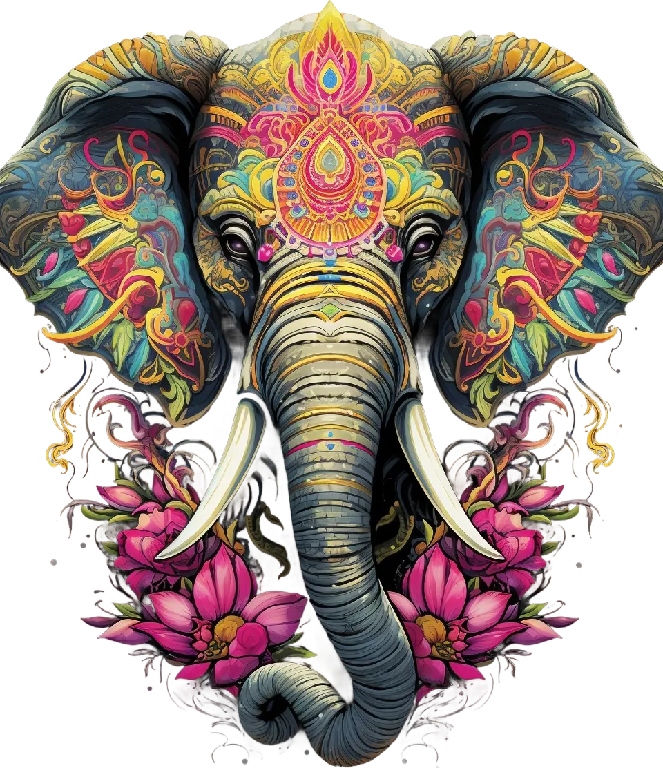 Elephant Mandala - DTF Ready to Press - Heat Press Transfer
