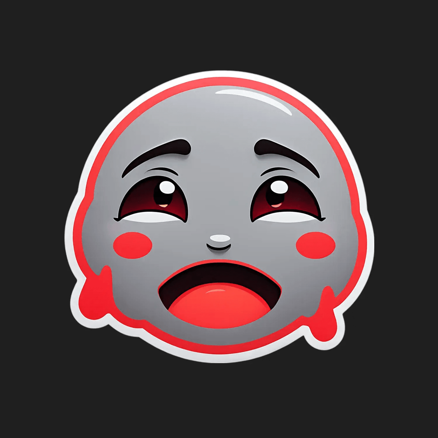 Emoji Face Sticker - UV DTF - Heat Press Transfer