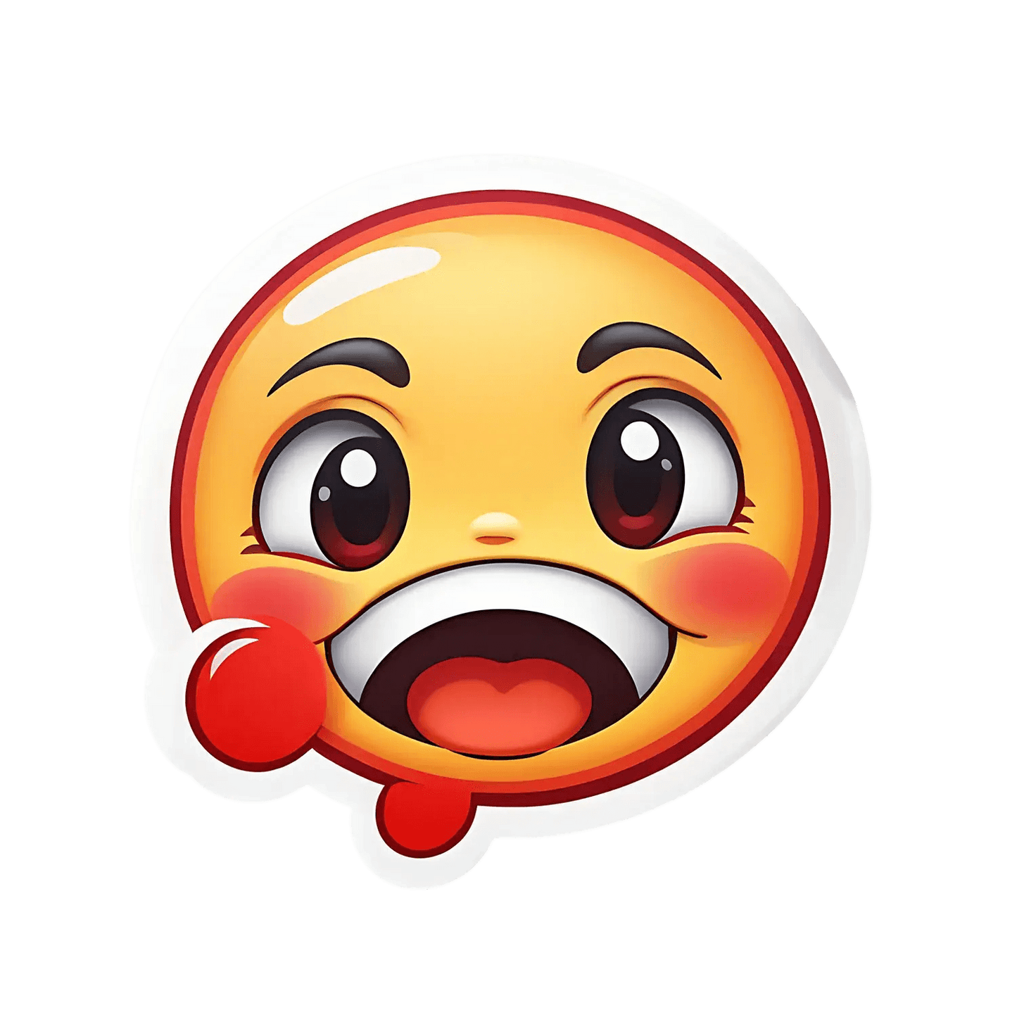 Emoji Face Sticker - UV DTF Sticker - Heat Press Transfer