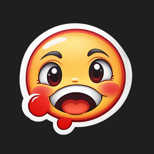 Emoji Face Sticker - UV DTF Sticker - Heat Press Transfer