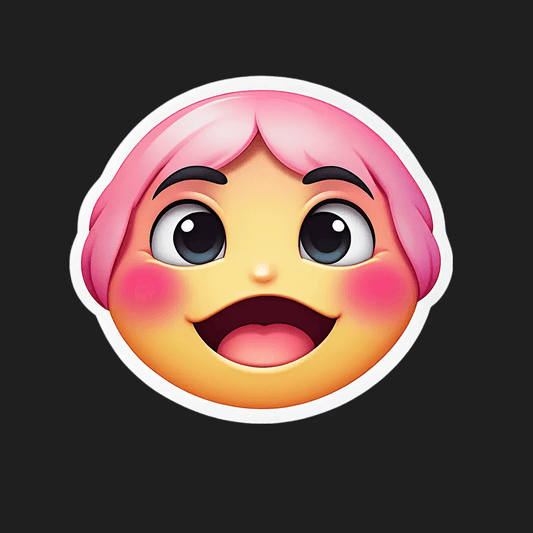 Emoji Girl UV Sticker - Cute & Vibrant - Heat Press Transfer