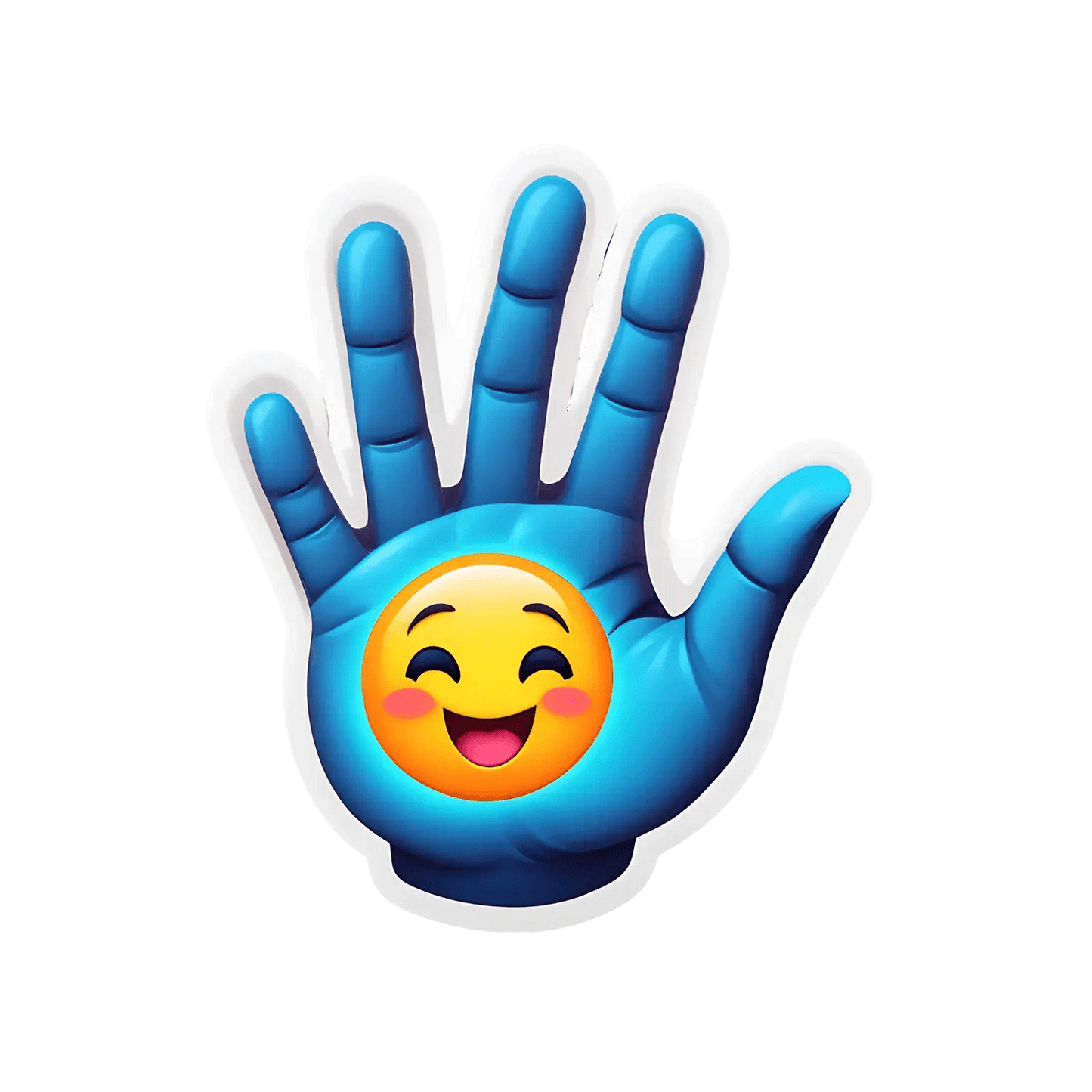 Emoji Hand Sticker - Vibrant and Fun - Heat Press Transfer