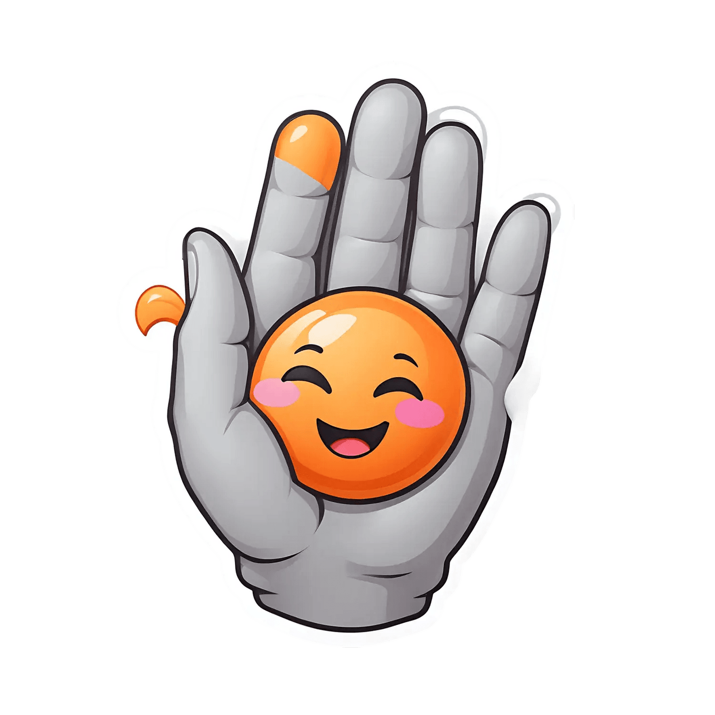 Emoji Palm Sticker - Cute and Playful - Heat Press Transfer