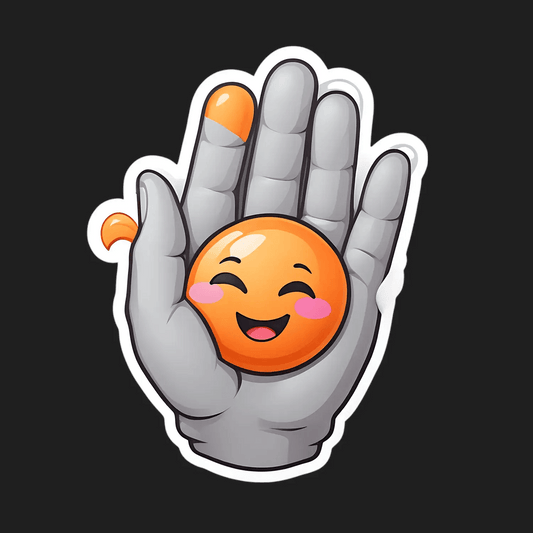 Emoji Palm Sticker - Cute and Playful - Heat Press Transfer
