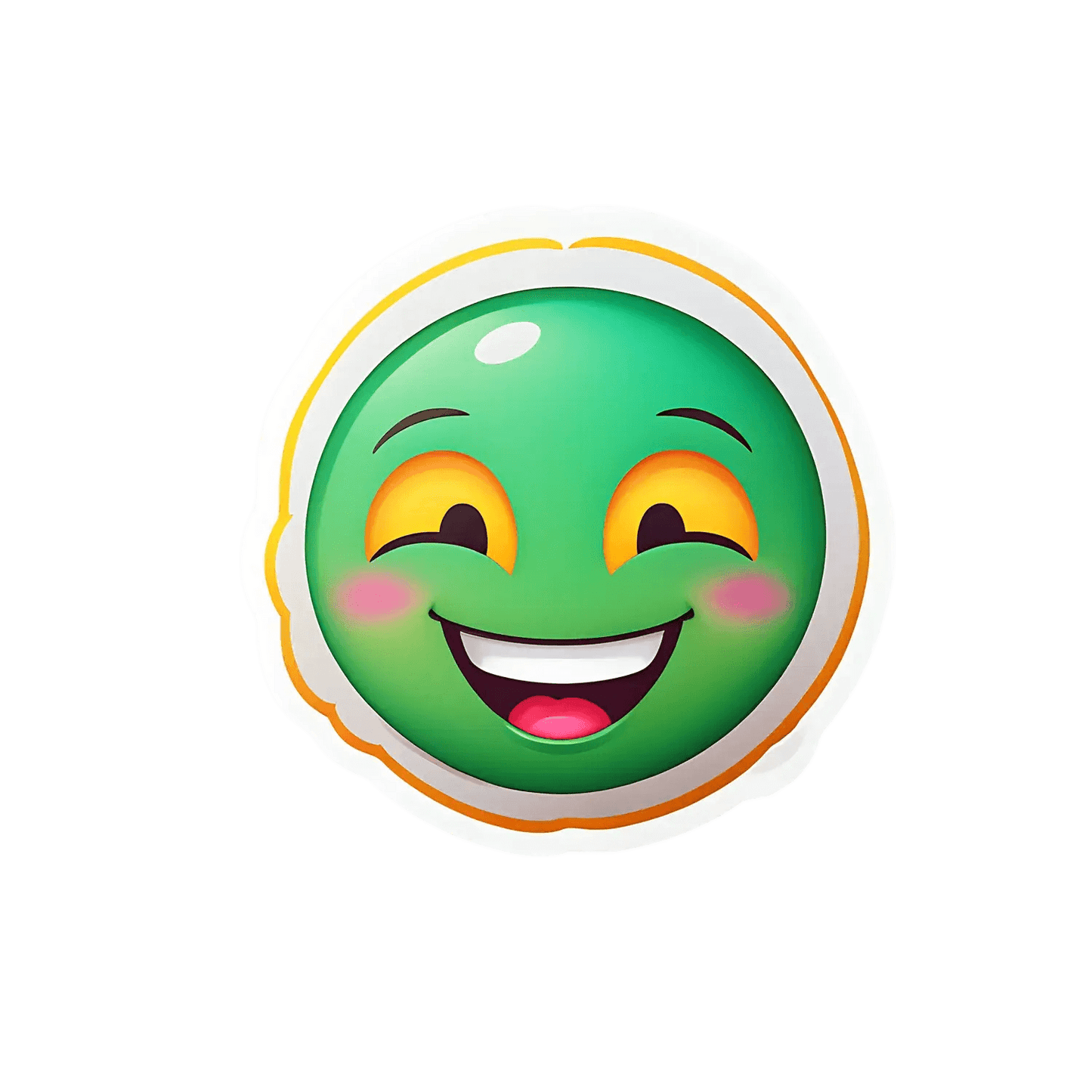 Emoji Smile - UV DTF Sticker - Heat Press Transfer